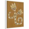 image:imageKate and Laurel Delicate Bloom 8 Framed Canvas Wall Art by Shatha Al Dafai 18 x 24 Sylvie White Modern Abstract Flowers Art for Wall Decor Living Room Bedroom