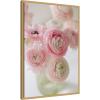 image:imageKate and Laurel Delicate Pink Ranunculus Flower Bouquet Framed Canvas Wall Art by Kristybee 23 x 33 Sylvie Bright Gold Casual Transitional Flowers Still Life Art for Wall Decor Living Room