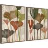 image:imageKate and Laurel Earthen Botanicals 2 Piece Framed Canvas Wall Art Set by Nikita Jariwala Sylvie Walnut Modern Contemporary Abstract Art for Wall Decor