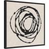 image:imageKate and Laurel Flowing Circle Abstract Framed Canvas Wall Art by The Creative Bunch Studio 22 x 22 Sylvie Black Modern Abstract Art for Wall Decor Living Room BedroomBlack