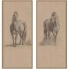 image:imageKate and Laurel Forty Three Studies of Horses and Riders 2 Piece Framed Canvas Wall Art Set by Nostalgia Prints Sylvie Dark Gold Rustic Farmhouse Animal Art for Wall Decor