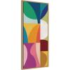image:imageKate and Laurel Framed Canvas Wall Art Print Abstract 01 Panel 1 by Rachel Lee 18 x 40 Sylvie Natural Frame Modern Contemporary Abstract Art for Wall DecorSylvie Natural