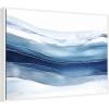 image:imageKate and Laurel Framed Canvas Wall Art Print Abstract Linear Blues by The Creative Bunch Studio 38 x 28 Sylvie White Frame Modern Contemporary Abstract Art for Wall Decor