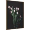 image:imageKate and Laurel Framed Canvas Wall Art Print Blush Tulips by Emiko and Mark Franzen F2 Images 23 x 33 Sylvie Beaded Dark Gold Frame Modern Contemporary Flower Art for Wall Decor