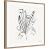image:imageKate and Laurel Framed Canvas Wall Art Print Floral Bouquet by Gabrielly Guedes 22 x 22 Sylvie Beaded Rustic Natural Frame Modern Contemporary Flower Art for Wall DecorSylvie Beaded Rustic Natural