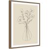 image:imageKate and Laurel Framed Canvas Wall Art Print Floral Vase by Gabrielly Guedes 18 x 24 Sylvie Dark Gray Frame Modern Contemporary Flower Art for Wall DecorSylvie Beaded Dark Gold