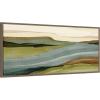 image:imageKate and Laurel Framed Canvas Wall Art Print Natures Charm l Panel by Nikita Jariwala 40 x 18 Sylvie Walnut Frame Casual Transitional Abstract Art for Wall Decor