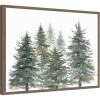 image:imageKate and Laurel Framed Canvas Wall Art Print Pines And Evergreens by Patricia Shaw 24 x 18 Sylvie Walnut Frame Rustic Farmhouse Landscape Art for Wall Decor
