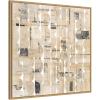 image:imageKate and Laurel Framed Canvas Wall Art Print Revolved Half Moon 30x30 FC by Felicia Dadak 30 x 30 Sylvie Natural Frame Modern Contemporary Abstract Art for Wall Decor