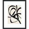 image:imageKate and Laurel Framed Wall Art Print Black Twist 1 by Alicia Bock 23 x 27 Oliver Black Narrow Frame Modern Contemporary Abstract Art for Wall Decor43L x 35W