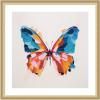 image:imageKate and Laurel Framed Wall Art Print Bold Colorful Brush Boho Butterfly by The Creative Bunch Studio 26 x 26 Florence Gold Frame Bohemian Boho Abstract Animals Art for Wall Decor26L x 26W