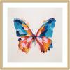 image:imageKate and Laurel Framed Wall Art Print Bold Colorful Brush Boho Butterfly by The Creative Bunch Studio 26 x 26 Florence Gold Frame Bohemian Boho Abstract Animals Art for Wall Decor34L x 34W