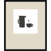 image:imageKate and Laurel Framed Wall Art Print Coffee by Gabrielly Guedes 21 x 25 Svelte Noir Black Frame Modern Contemporary Still Life Art for Wall Decor