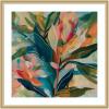 image:imageKate and Laurel Framed Wall Art Print Colorful Tropic Botanical Abstract Neutral Linen by The Creative Bunch Studio 26 x 26 Florence Gold Frame Bohemian Boho Abstract Flowers Art for Wall Decor34L x 34W