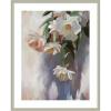 image:imageKate and Laurel Framed Wall Art Print Dangle Thumb Pastel Flower Bouquet by Mary Sparrow 22 x 26 Florence Silver Frame Modern Contemporary Flowers Art for Wall Decor42L x 34W