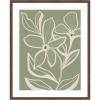 image:imageKate and Laurel Framed Wall Art Print Delicate Flowers with Veins by Nikita Jariwala 22 x 26 Florence Medium Brown Frame Modern Contemporary Flower Art for Wall Decor42L x 34W