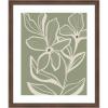 image:imageKate and Laurel Framed Wall Art Print Delicate Flowers with Veins by Nikita Jariwala 22 x 26 Florence Medium Brown Frame Modern Contemporary Flower Art for Wall Decor26L x 22W