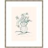 image:imageKate and Laurel Framed Wall Art Print Garden Floral by Kate Aurelia Holloway 22 x 26 Mila Dark Silver Frame Modern Contemporary Flower Art for Wall Decor42L x 34W