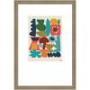 image:imageKate and Laurel Framed Wall Art Print Garden Songs Pt 1 by Kelly Knaga 18 x 26 Florence Light Brown Frame Mid Century Modern Abstract Art for Wall Decor