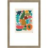 image:imageKate and Laurel Framed Wall Art Print Garden Songs Pt 2 by Kelly Knaga 18 x 26 Florence Light Brown Frame Modern Contemporary Abstract Art for Wall Decor