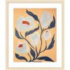 image:imageKate and Laurel Framed Wall Art Print Gray Flower by Emma Daisy 22 x 26 Woodgrain Stripe Blonde Frame Modern Contemporary Abstract Art for Wall Decor26L x 22W