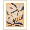 image:imageKate and Laurel Framed Wall Art Print Gray Flower by Emma Daisy 22 x 26 Woodgrain Stripe Blonde Frame Modern Contemporary Abstract Art for Wall Decor42L x 34W
