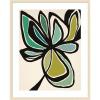 image:imageKate and Laurel Framed Wall Art Print Midnight Floral 3 by Alicia Bock 22 x 26 Woodgrain Stripe Blonde Frame Modern Contemporary Abstract Art for Wall Decor42L x 34W