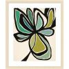 image:imageKate and Laurel Framed Wall Art Print Midnight Floral 3 by Alicia Bock 22 x 26 Woodgrain Stripe Blonde Frame Modern Contemporary Abstract Art for Wall Decor26L x 22W