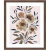 image:imageKate and Laurel Framed Wall Art Print Muted Paintrely Florals by Nikita Jariwala 22 x 26 Florence Medium Brown Frame Rustic Farmhouse Abstract Art for Wall Decor26L x 22W