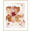 image:imageKate and Laurel Framed Wall Art Print Painterly Brown Blossom ll by Nikita Jariwala 22 x 26 Woodgrain Stripe Blonde Frame Modern Contemporary Abstract Art for Wall Decor42L x 34W