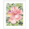 image:imageKate and Laurel Framed Wall Art Print Pink Hibiscus In Antigua by Patricia Shaw 23 x 27 Oliver White Narrow Frame Coastal Flowers Nature Art for Wall Decor43L x 35W