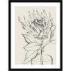 image:imageKate and Laurel Framed Wall Art Print SB Protea Sketch No 1 by Sara Berrenson 19 x 25 Svelte Noir Black Frame Modern Contemporary Flower Art for Wall DecorSvelte Noir Black