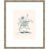 image:imageKate and Laurel Framed Wall Art Print Summer Stems by Kate Aurelia Holloway 22 x 26 Mila Dark Silver Frame Modern Contemporary Flower Art for Wall Decor26L x 22W
