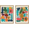 image:imageKate and Laurel Garden Songs PT 1 amp 2 2 Piece Framed Canvas Wall Art Set by Kelly Knaga Sylvie Natural Mid Century Modern Abstract Art for Wall Decor