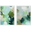 image:imageKate and Laurel Green Composition I amp II 2 Piece Framed Canvas Wall Art Set by Amy Lighthall Sylvie Beaded White Modern Contemporary Abstract Art for Wall Decor