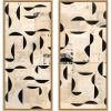 image:imageKate and Laurel Half Moon Bay Panel 2 Piece Framed Canvas Wall Art Set by Felicia Dadak Sylvie Natural Modern Contemporary Abstract Art for Wall Decor