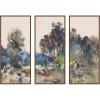 image:imageKate and Laurel Landscape Sketch J Frank Currier 3 Piece Framed Canvas Wall Art Set by The Smithsonian American Art Museum Sylvie Walnut Modern Contemporary Abstract Art for Wall Decor