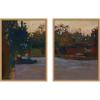 image:imageKate and Laurel Landscape Sketch Jan Stanislawski 2 Piece Framed Canvas Wall Art Set by Nostalgia Prints Sylvie Natural Modern Contemporary Abstract Art for Wall Decor