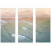 image:imageKate and Laurel Layers of Water 3 Piece Framed Canvas Wall Art Set by Emiko and Mark Franzen F2 Images Sylvie White Coastal Beach Art for Wall Decor