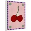 image:imageKate and Laurel Lush Duo 1 Cherry Framed Canvas Wall Art by Shatha Al Dafai 18 x 24 Sylvie White Modern Abstract Art for Wall Decor Living Room Bedroom