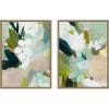 image:imageKate and Laurel Lush Garden I 2 Piece Framed Canvas Wall Art Set by Amy Lighthall Sylvie Dark Gold Modern Contemporary Abstract Art for Wall Decor