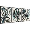 image:imageKate and Laurel Modern Floral 1 2 and 3 Set of 3 18x24 Framed Canvas Wall Art Set by Alicia Bock Sylvie Black Modern Abstract Flowers Abstract Art for Wall Decor Living Room Bedroom