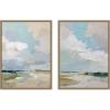image:imageKate and Laurel Oceanside I amp II 2 Piece Framed Canvas Wall Art Set by Amy Lighthall Sylvie Dark Gold Modern Contemporary Abstract Art for Wall Decor