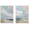 image:imageKate and Laurel Oceanside II 2 Piece Framed Canvas Wall Art Set by Amy Lighthall Sylvie White Modern Contemporary Abstract Art for Wall Decor