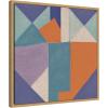 image:imageKate and Laurel Painterly Soft Geometric Shapes Neutral Linen Framed Canvas Wall Art by The Creative Bunch Studio 22 x 22 Sylvie Natural Modern Abstract Art for Wall Decor Living Room Bedroom