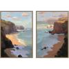 image:imageKate and Laurel Partly Cloudy with Sunshine amp Afternoon Shadow 2 Piece Framed Canvas Wall Art Set by Mary Sparrow Sylvie Dark Gold Modern Contemporary Beach Art for Wall Decor