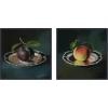 image:imageKate and Laurel Plum Perfect amp Just Peachy 2 Piece Framed Canvas Wall Art Set by Mary Sparrow Sylvie Beaded Black Traditional Still Life Art for Wall Decor