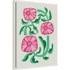 image:imageKate and Laurel Retro Flowers Framed Canvas Wall Art by Rachel Lee 18 x 24 Sylvie Beaded White Modern Abstract Flowers Nature Art for Wall Decor Living Room Bedroom