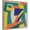 image:imageKate and Laurel Retro Refresh Painterly Shapes Neutral Linen Framed Canvas Wall Art by The Creative Bunch Studio 22 x 22 Sylvie Natural Modern Abstract Art for Wall Decor Living Room Bedroom