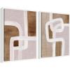 image:imageKate and Laurel Rhythmic Lines I and II Set of 2 18x24 Framed Canvas Wall Art Set by Nikita Jariwala Sylvie White Modern Abstract Art for Wall Decor Living Room Bedroom